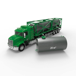 Фото резервуара (емкости) горизонтального стального подземного РГСП 20 м3 Резервуар (емкость) горизонтальный стальной подземный РГСП 20 кубов