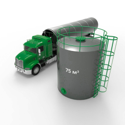 Фото резервуара (емкости) вертикального стального РВС 75 м3 Резервуар (емкость) вертикальный стальной РВС 75 кубов