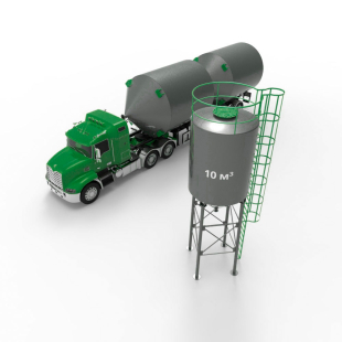 Силос 10 м3 (13 тонн) с конусным дном