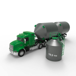 Фото металлического силоса с плоским дном 15 кубов (20 тонн) Металлический силос с плоским дном 15 м3 (20 тн)